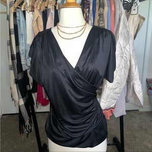 BCBG Black Blouse size large